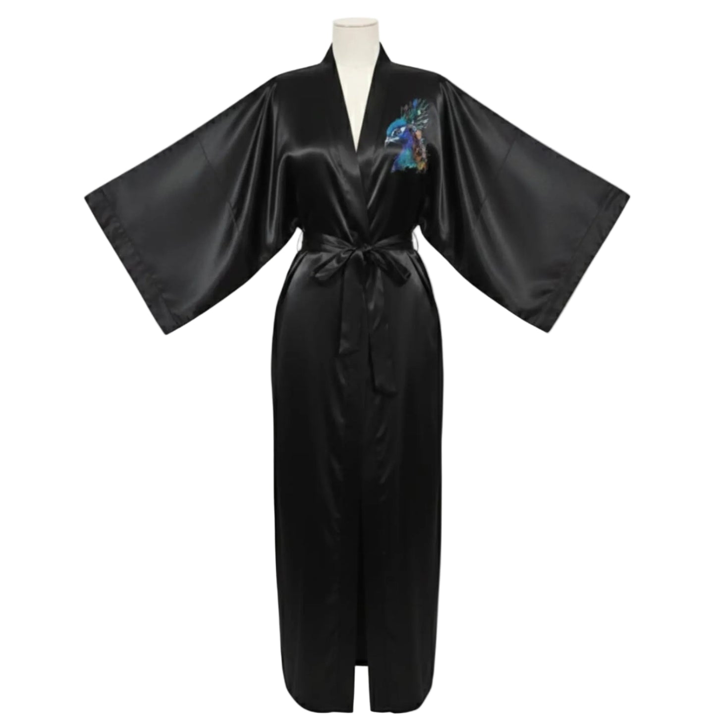 Kadın Saten Maxi Kimono