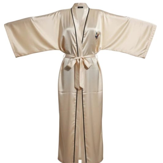Kadın Saten Maxi Kimono