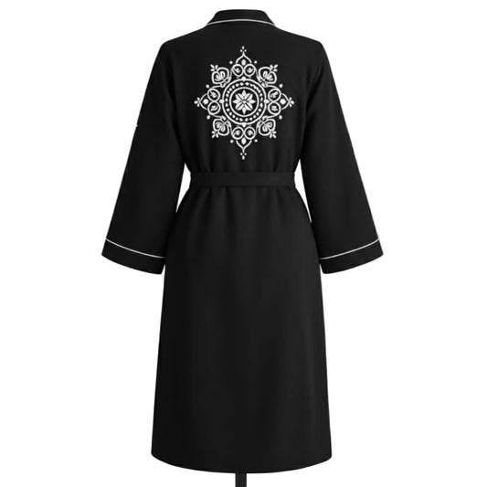 Etnik Desenli Kadın Müslin Kimono