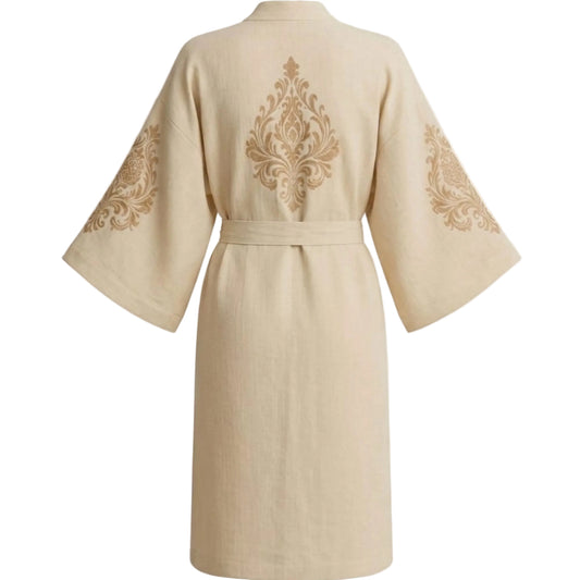 Sultan Desenli Kadın Müslin Kimono
