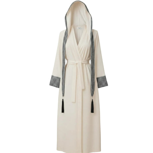 Kadın Müslin Kapüşonlu Kimono