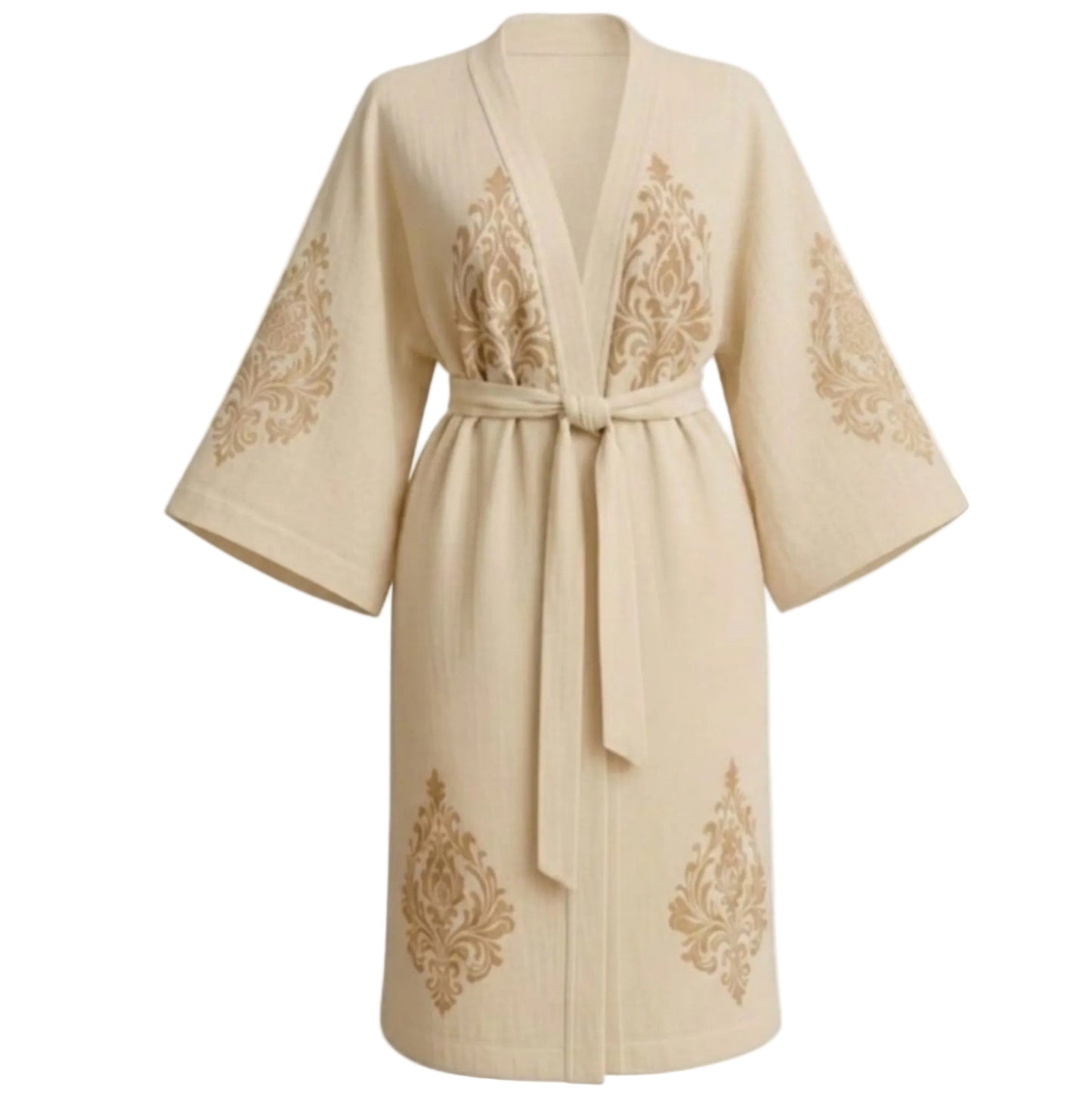 Sultan Desenli Kadın Müslin Kimono