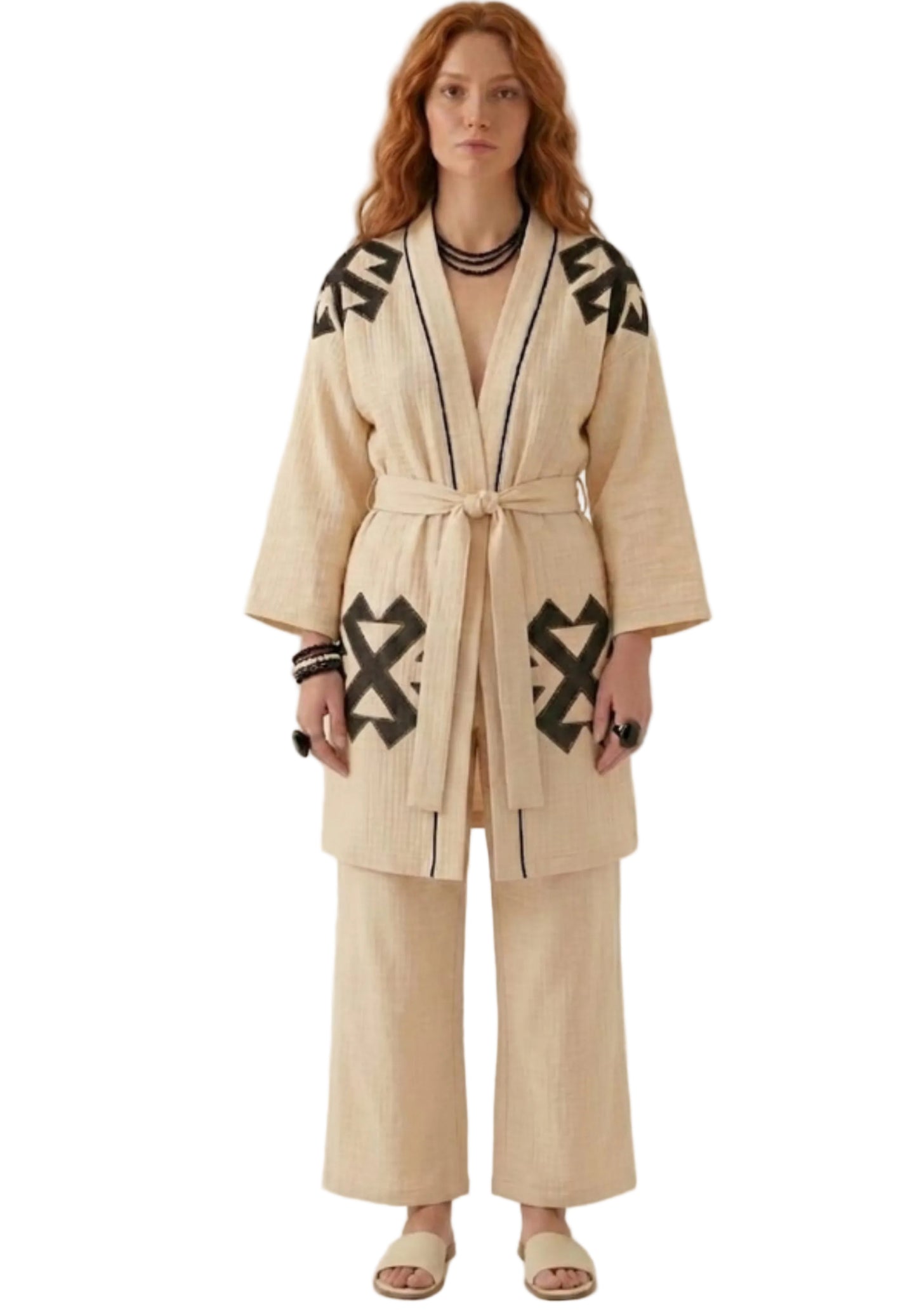 Akrep Desenli Kadın Kimono