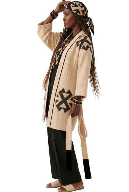 Akrep Desenli Kadın Kimono