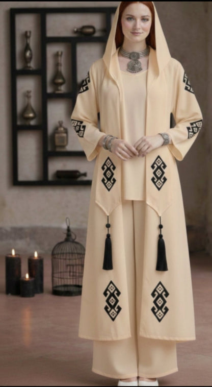 Kadın Müslin  Türk Bereket Desenli Kaftan