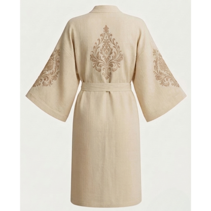 Sultan Desenli Kadın Müslin Kimono