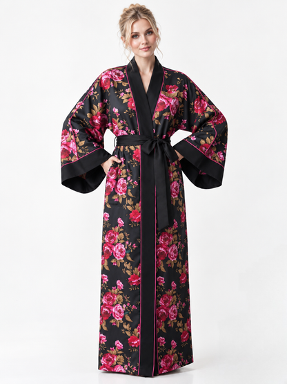 Lüks Krep Saten Kimono