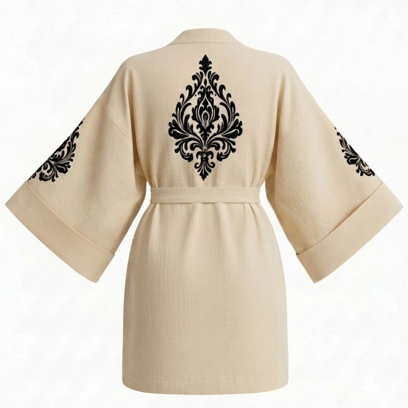 Sultan Model Kısa Kimono