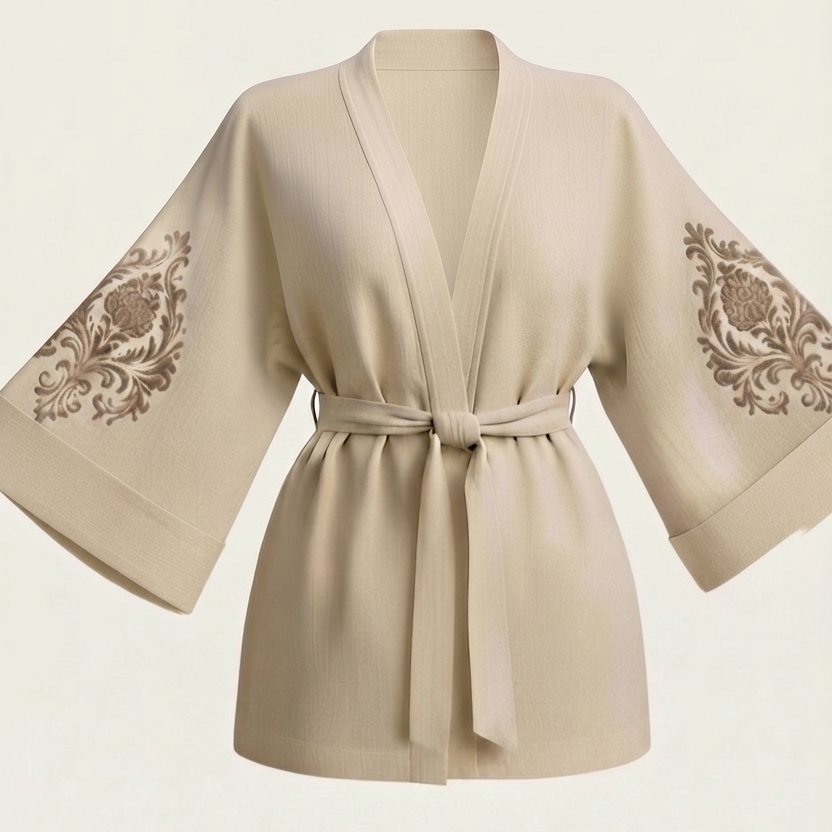 Sultan Model Kısa Kimono