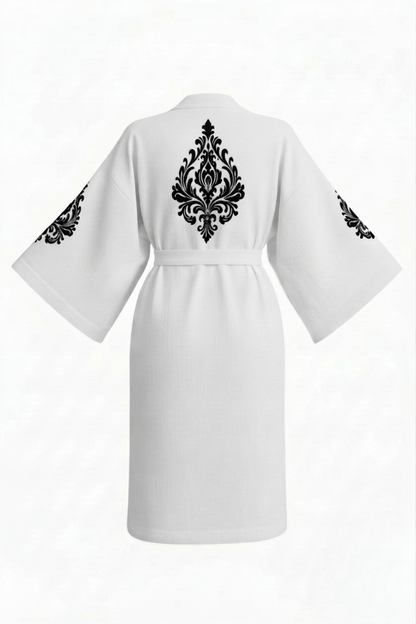 Sultan Desenli Kadın Müslin Kimono